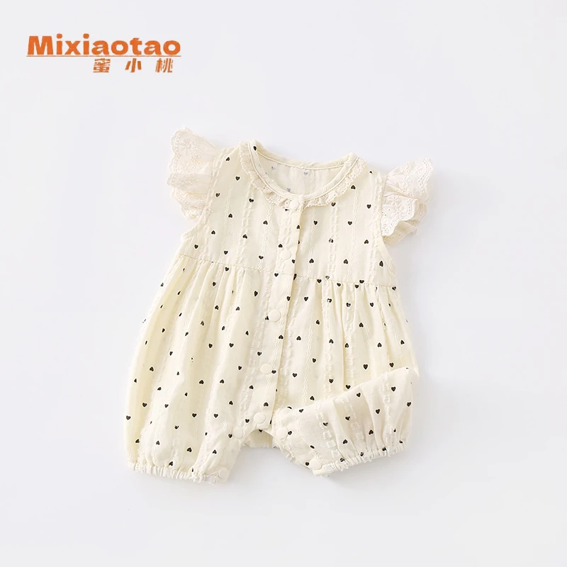 夏款女宝甜蜜梦境闭档哈衣连体衣哈衣宝宝婴儿儿童衣服短袖夏季