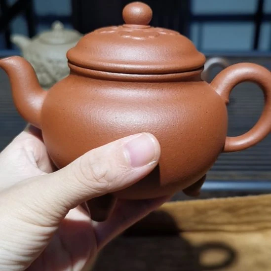 泽***森紫砂茶壶大彬如意壶半手