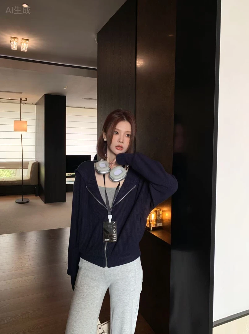 【芝士Cheese】荷兰画报 慵懒风冬季大连帽麻花辫子的面料磨毛外套