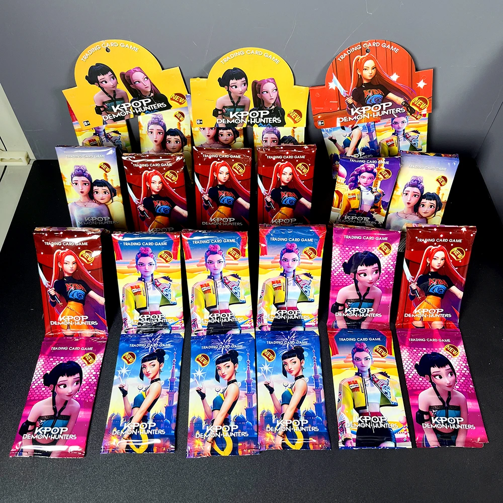 猎魔女团vs沙加男团k-pop稀有卡牌恶魔猎人秦宇稀有卡片儿童卡包