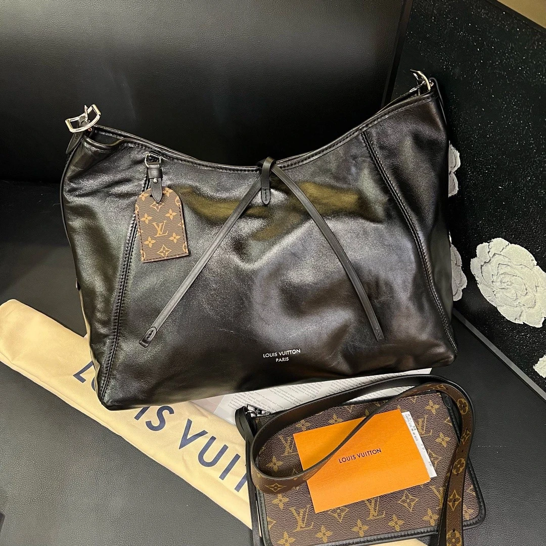 99新 LouisVuitton/路易威登 25年黑武士carryall斜挎包B4261