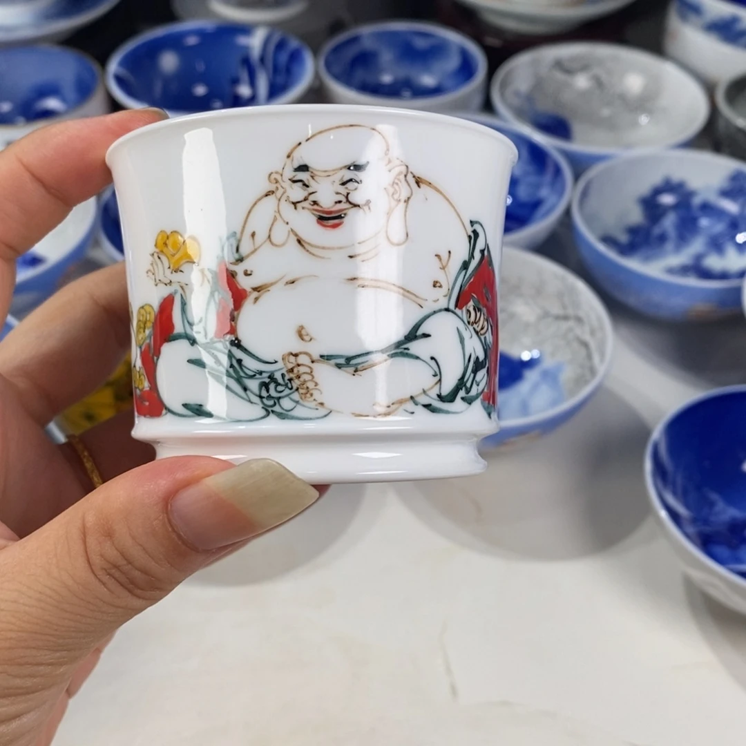 青花人物主人杯杯