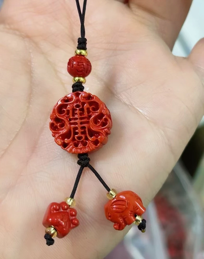 含辰砂工艺品【王姨专属】 52/49 朱砂手机挂