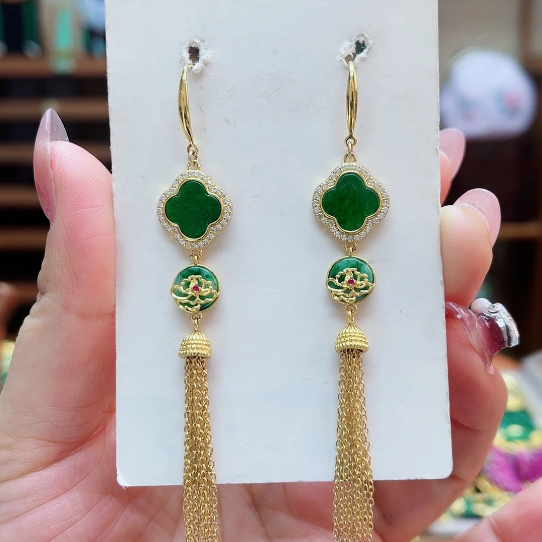 合金翡翠耳饰48小时鉴赏期