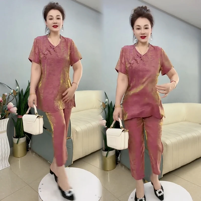 2025夏季新款时尚显瘦气质网红高档洋气女百搭高级宽松大码两件套