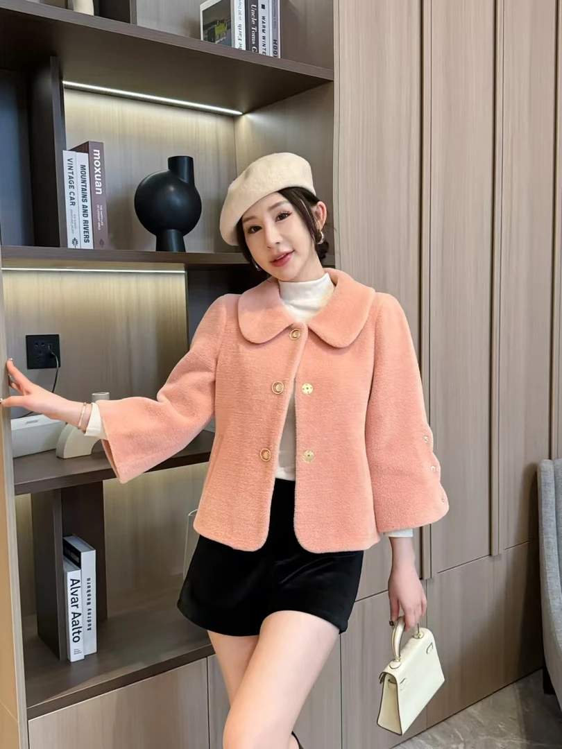 高端气质名媛水貂外套短款上衣
