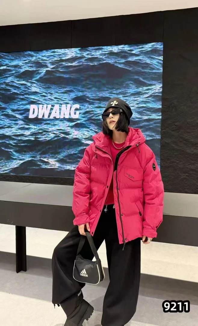 大码女装-9211拉链服装版型短外套女冬季显瘦棉衣潮流百搭休闲