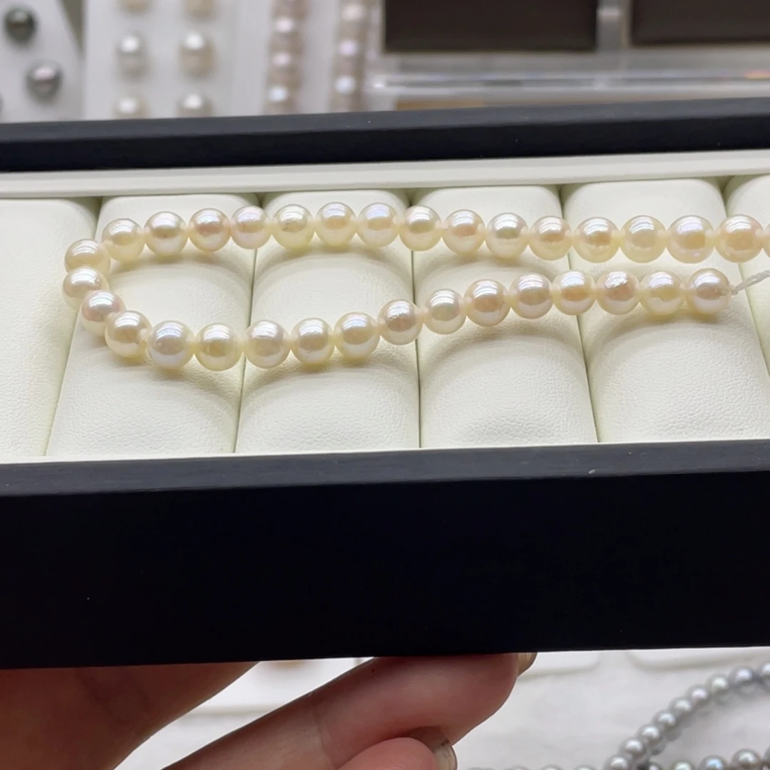 海水珍珠银S925镶嵌手绳