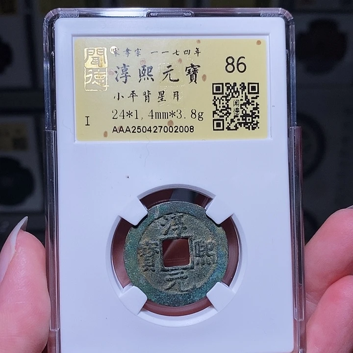 铜瀚海文物A淳熙小平背星月2008
