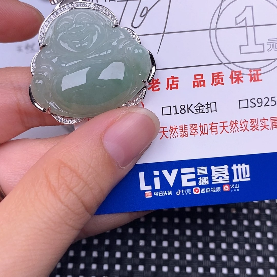 欣***欣翡翠银S925镶嵌颈饰