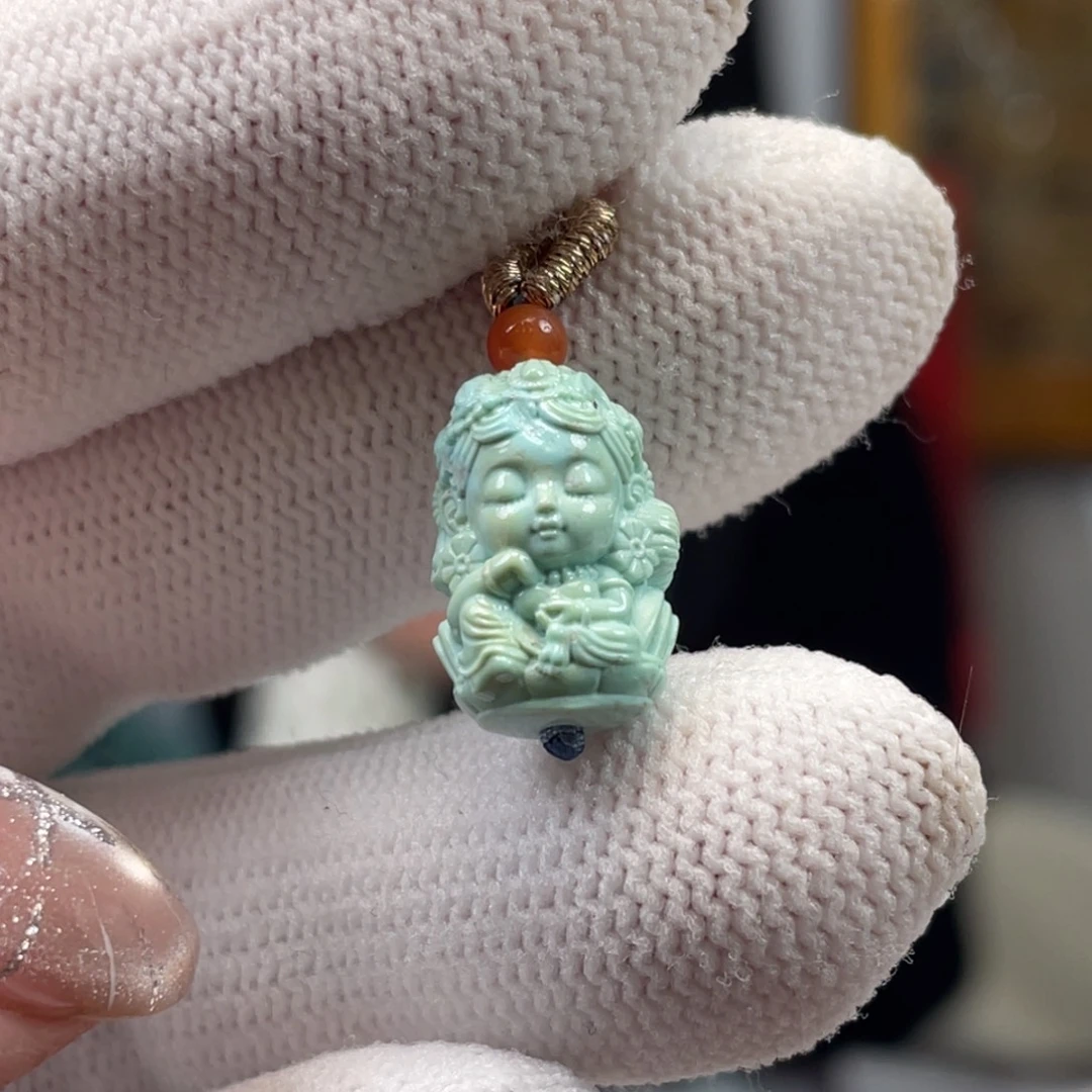 绿松石未镶嵌挂件