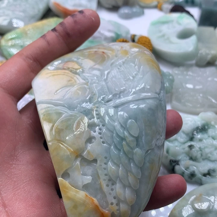 颈饰未镶嵌翡翠保真天然a货翡翠