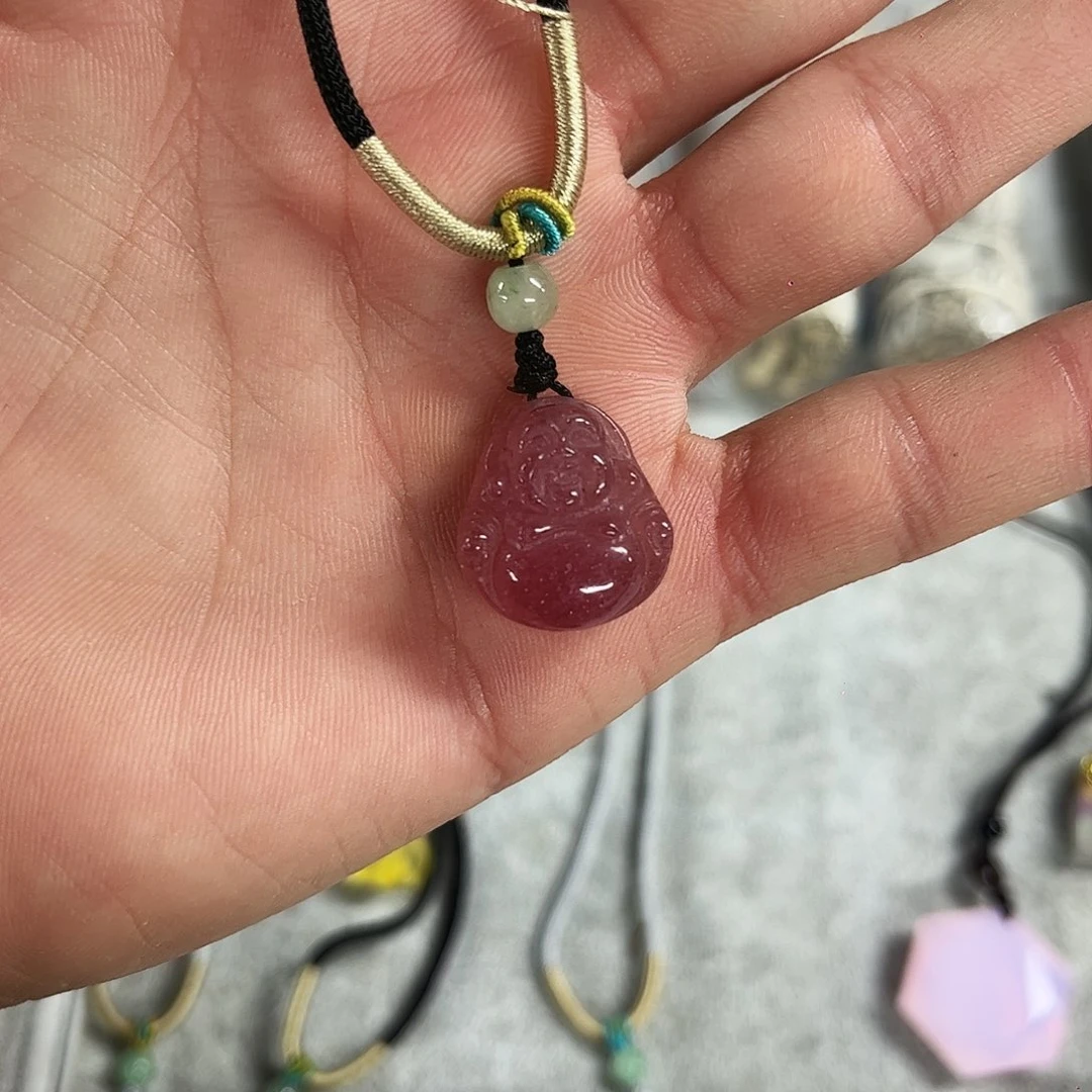 未镶嵌珠宝半成品水晶草莓晶宝宝佛