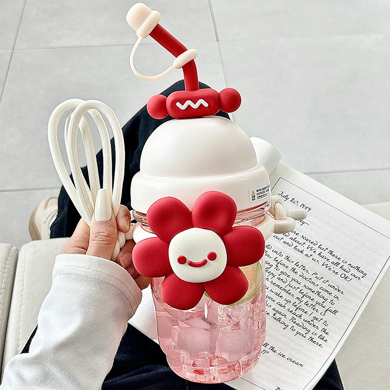 水杯女生高颜值新款2025大容量学生耐高温吸管杯食品级夏季随手杯