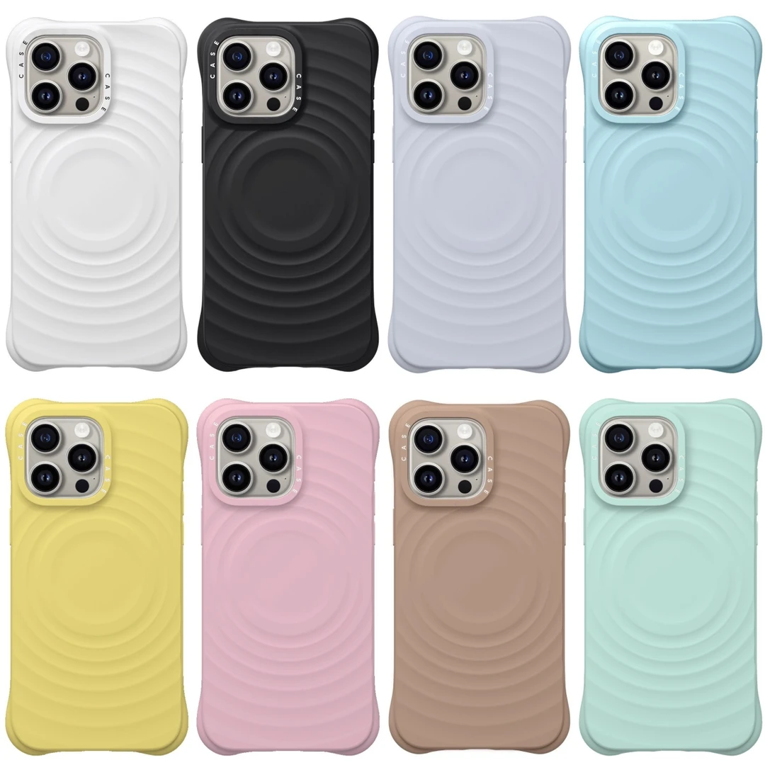 C家纯色波漾磁吸适用于iPhone16苹果15Promax液态硅胶14/13手机壳