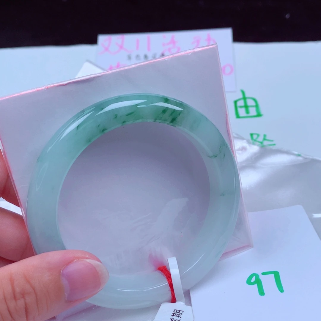 未镶嵌手镯翡翠缅甸天然A货翡翠手镯58.5