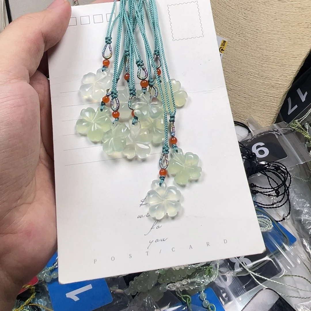 蛇纹石玉合金颈饰