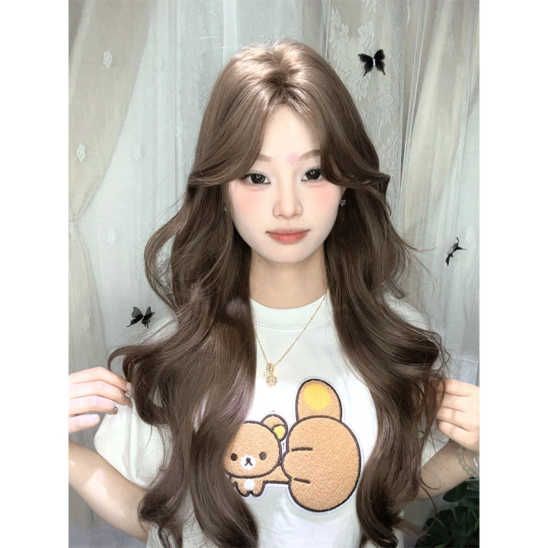 【云卷茶茶】蒂梵夕榛果灰棕女款韩系自然蓬松卷发大波浪假发全头套