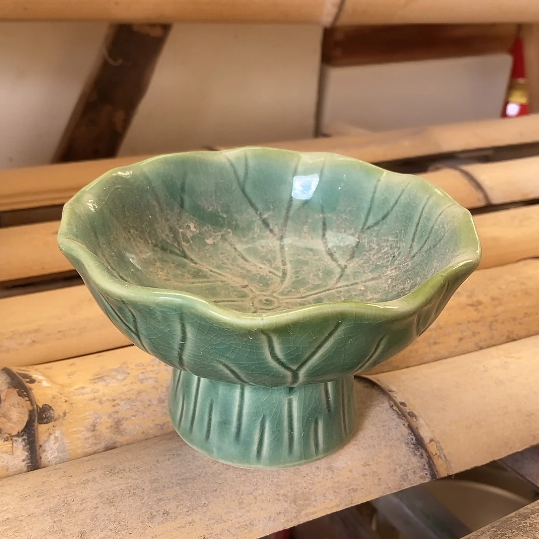 摆件水培陶盆无孔 瑕疵介意勿拍