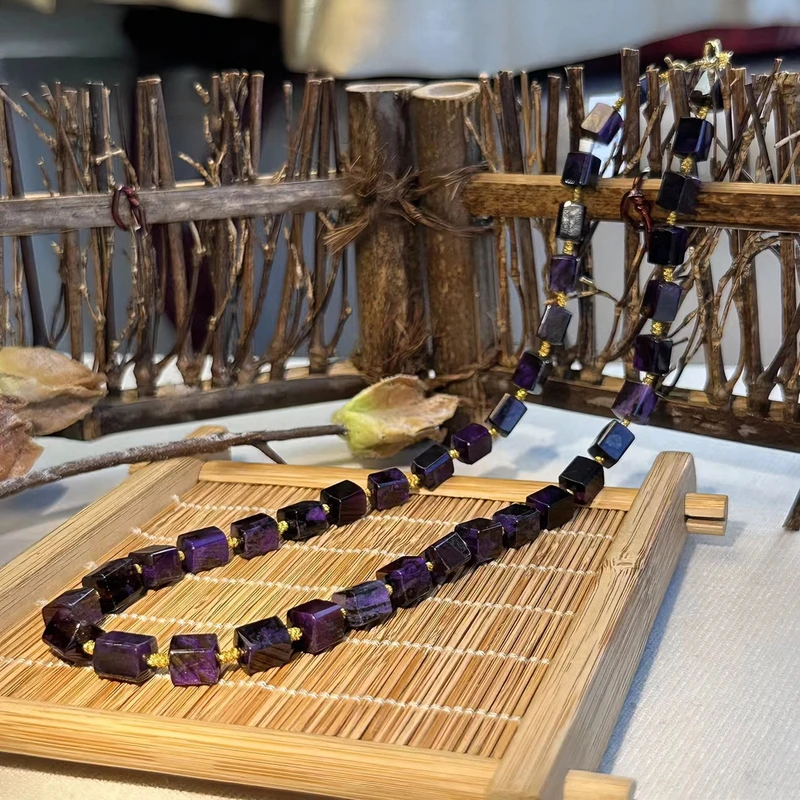 舒俱来夹层皇家紫项链18k/6-8mm/AZB1645/40cm