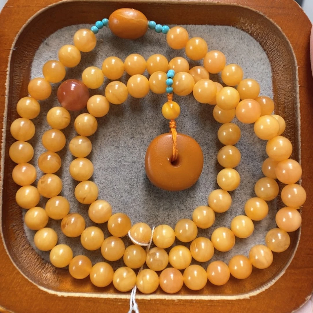 未镶嵌蜜蜡手串蜜蜡手串