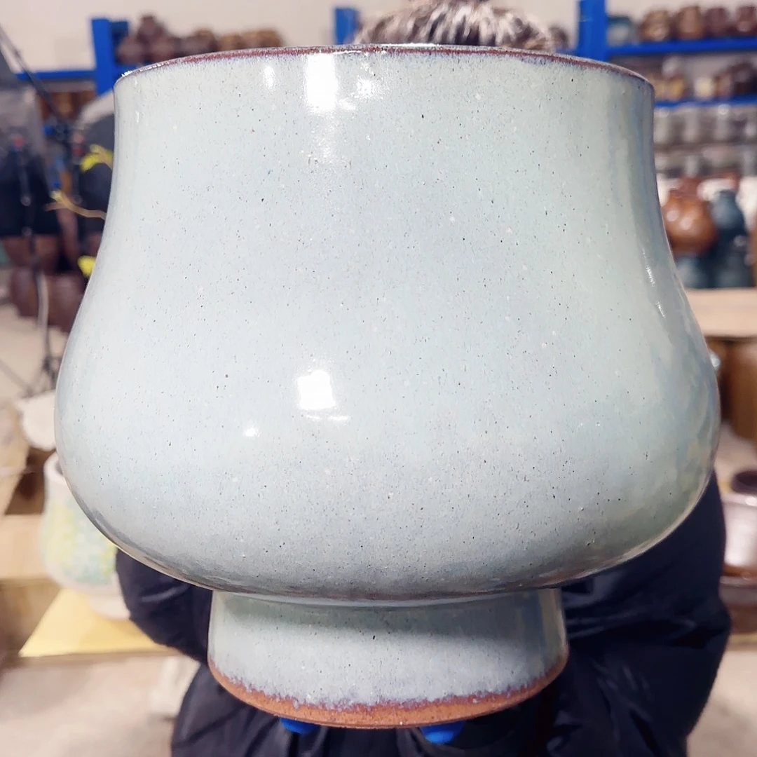 紫砂花盆高25口22