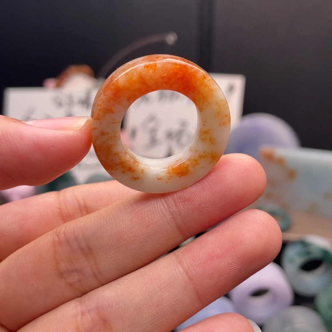 定制翡翠未镶嵌  火焰洒金