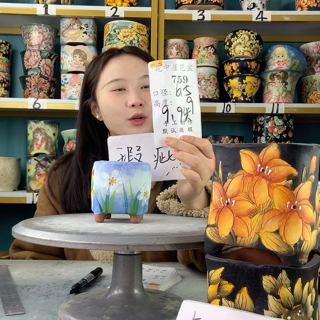 陶景德镇手工花盆759