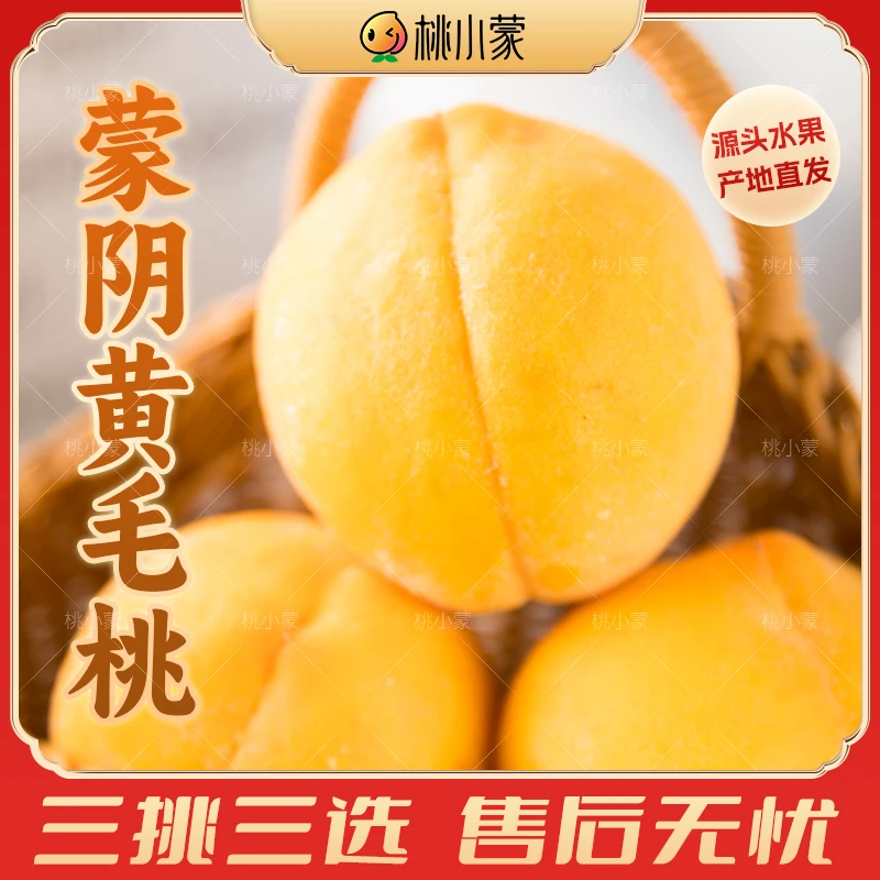 桃小蒙黄桃3/4.5斤新鲜当季水果黄毛桃黄肉蒙阴蜜桃黄油桃
