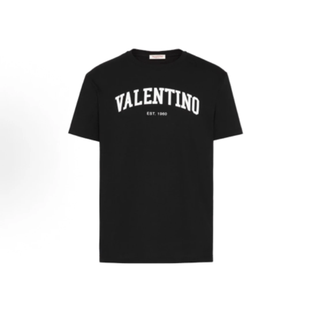 未使用 Valentino/华伦天奴 Logo字母印花圆领短袖T恤 男女同款