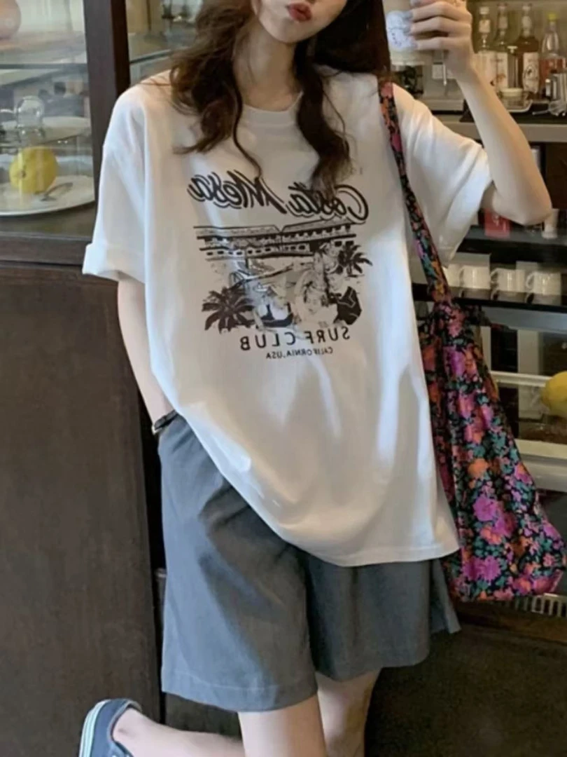 女士休闲百搭T恤9808-1-A118