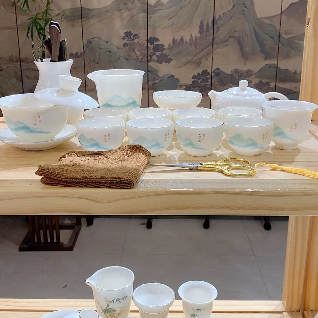 【墨城】羊脂玉瓷一览众山小22头