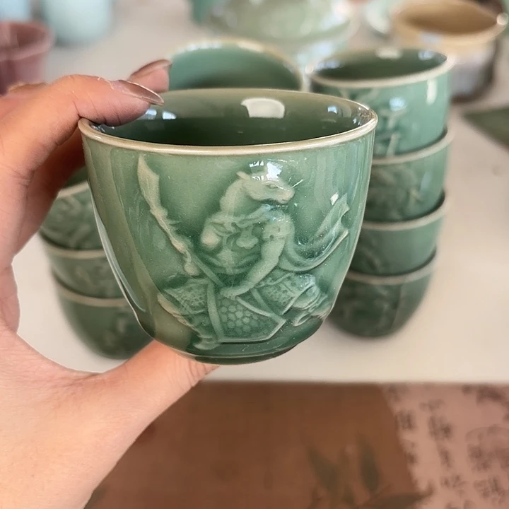 龙泉云间青瓷小米茶器