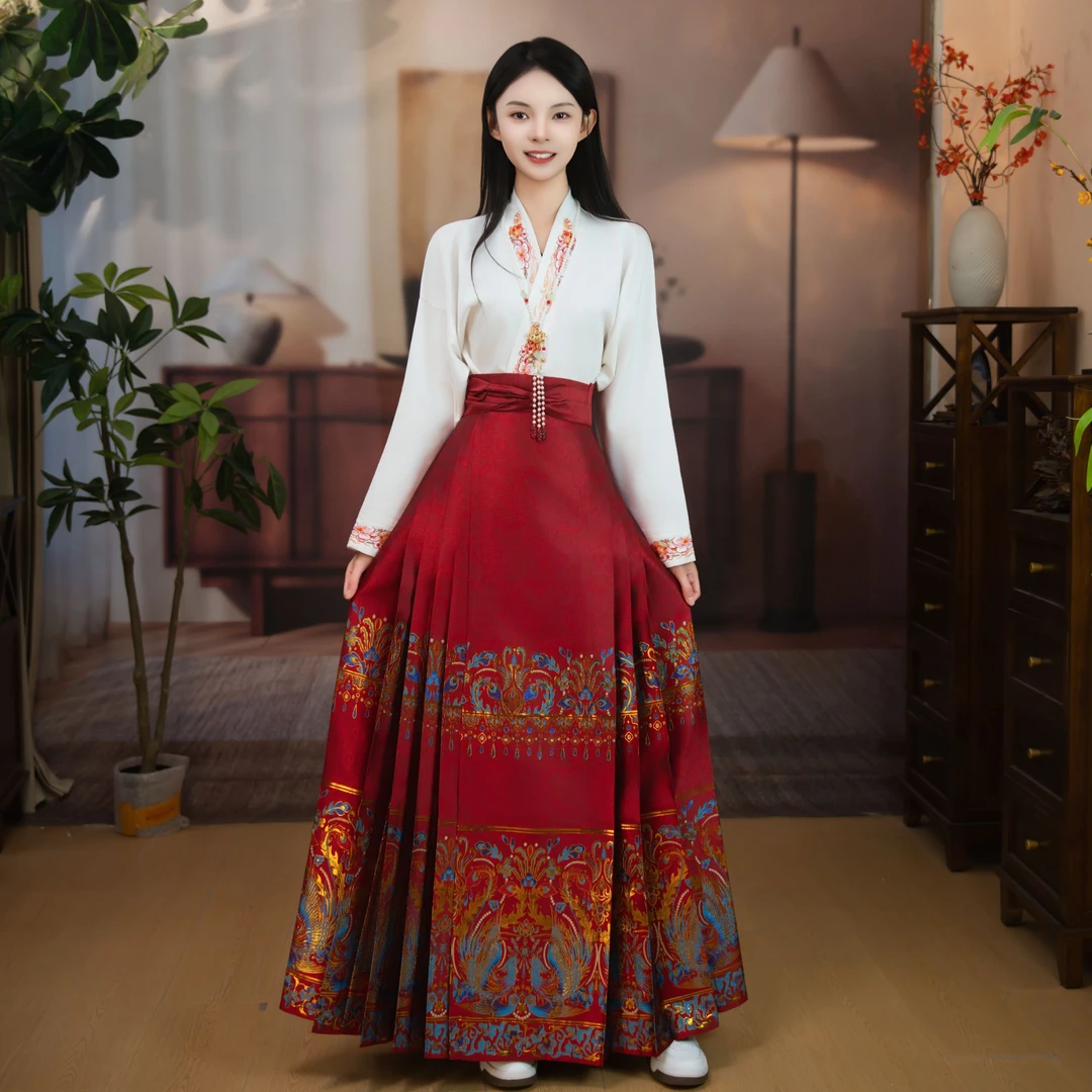 醉梦谣凤来仪织金马面裙汉服常规中国风新中式日常百搭汉元素