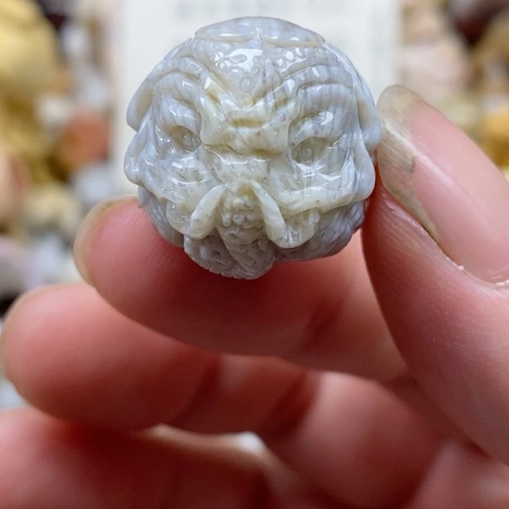 颈饰未镶嵌硅化珊瑚（珊瑚玉）通孔