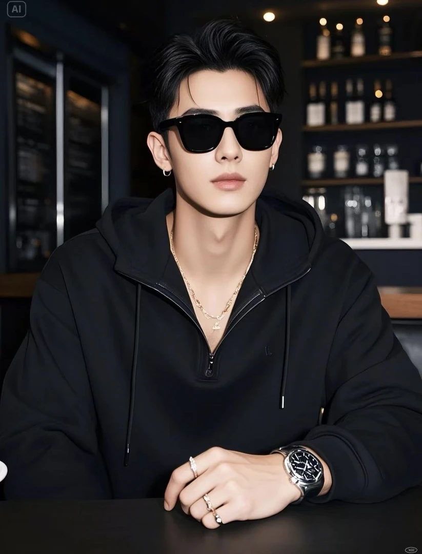 【32号链接重磅圆领打底】轻奢时尚百搭老钱风男款打底78587