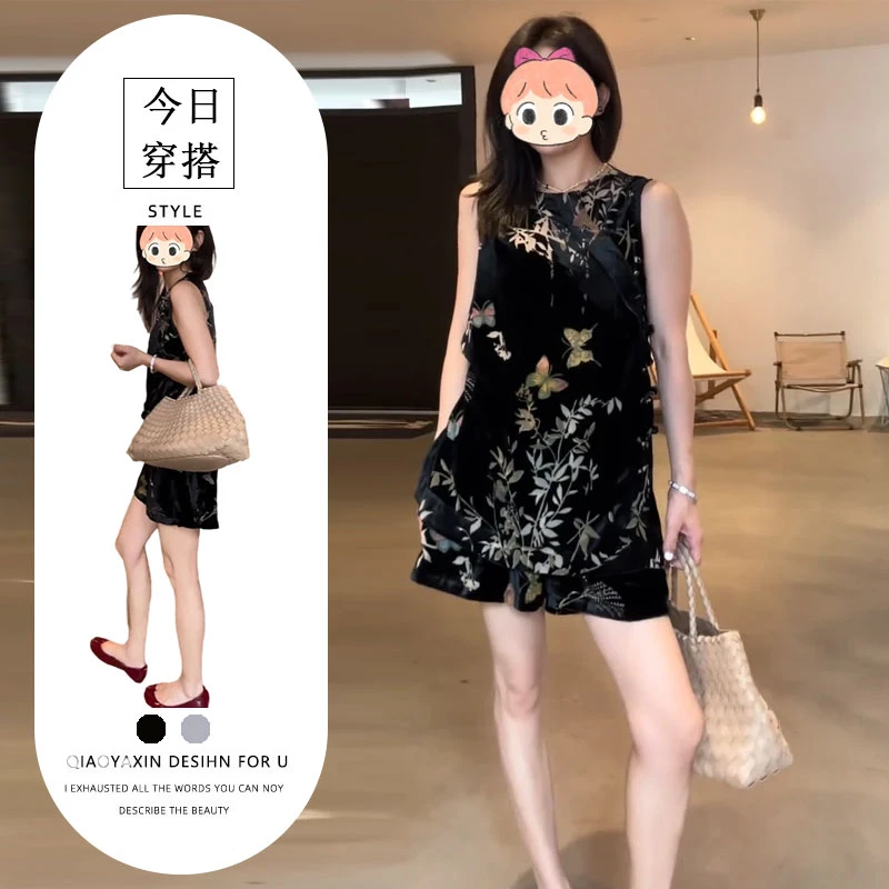2025夏季新款新中式时尚洋气复古中国风上衣洋气百搭短裤两件套女