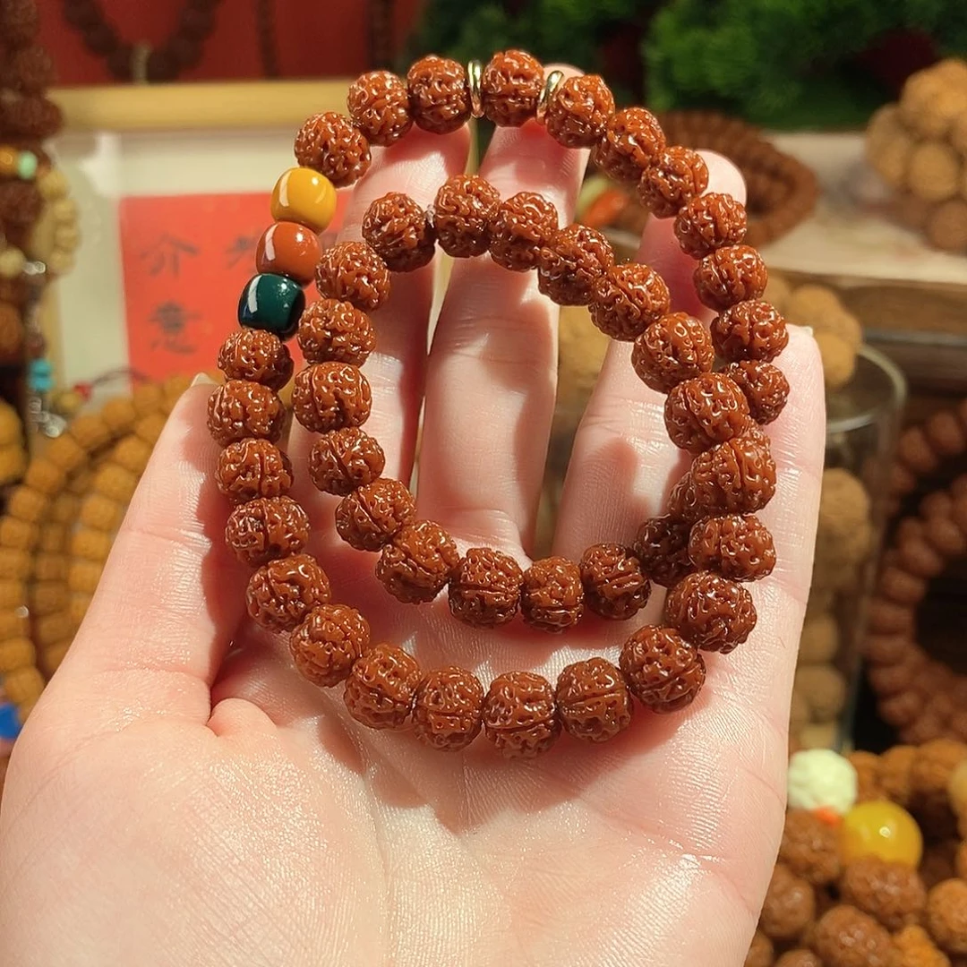 金刚菩提手串105双圈红绿灯玉华