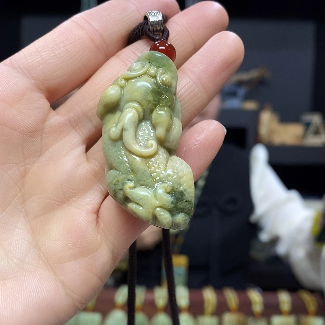 岫玉挂件挂件未镶嵌