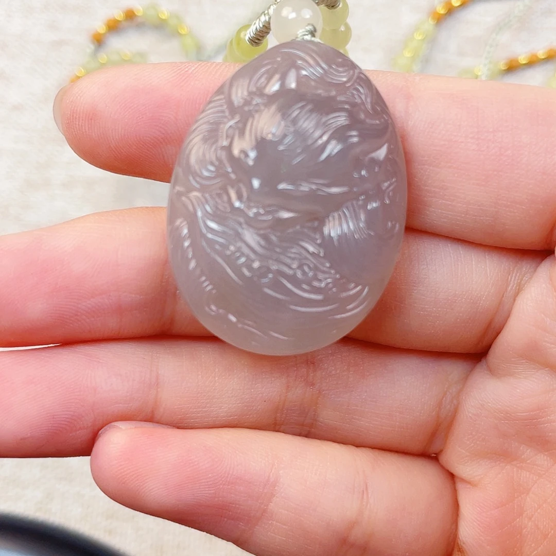 H***甜和田玉未镶嵌吊坠(赠链)