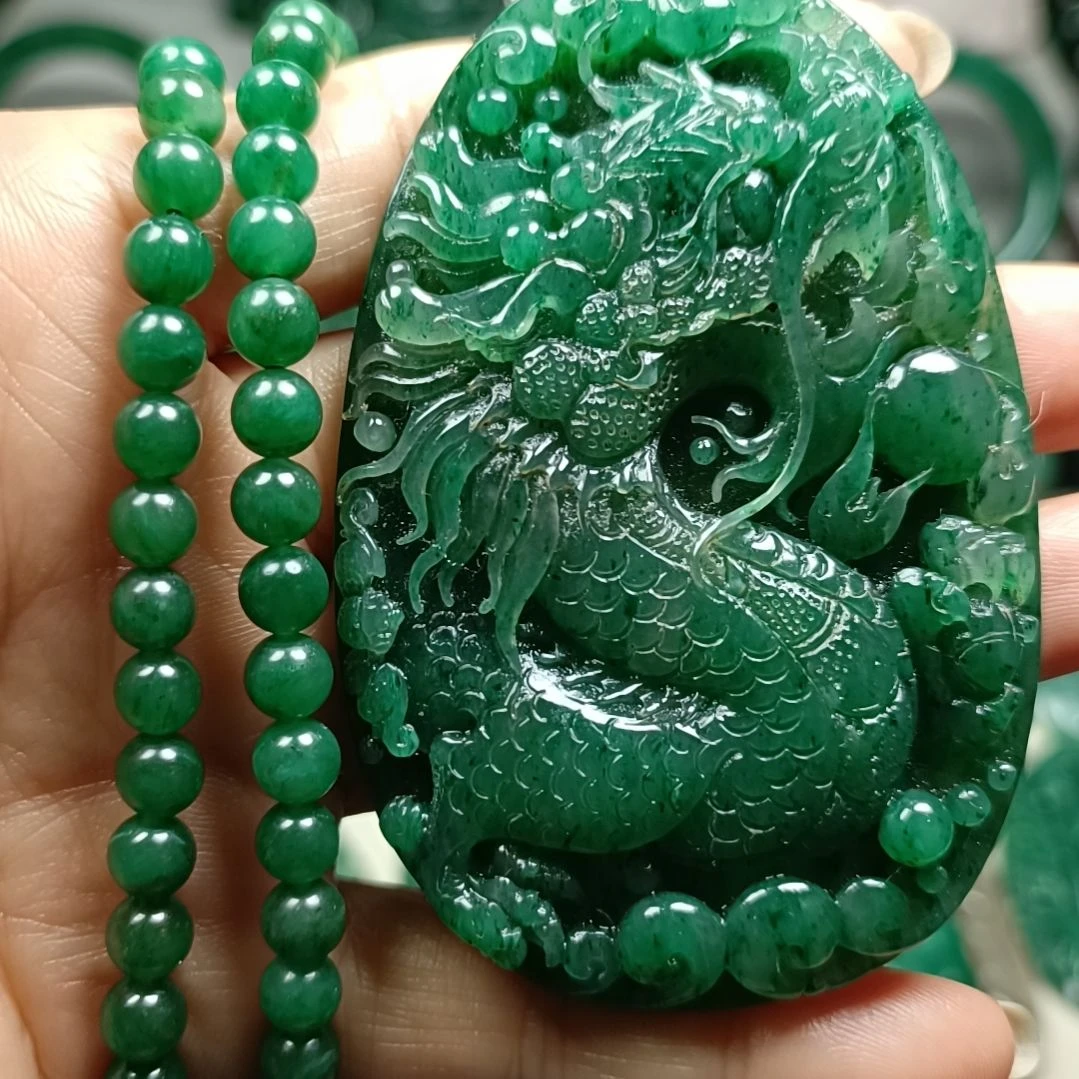 独山玉龙挂件未镶嵌