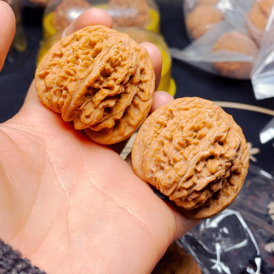 吊坠文玩核桃楼子一对