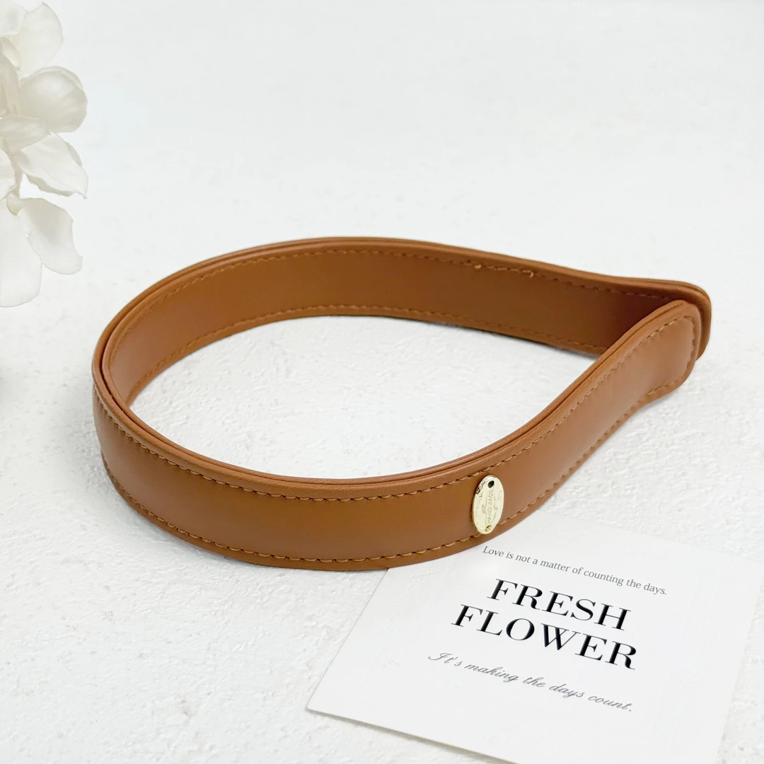 BAOSHATI/宝莎缇F-1074高品质金属标皮质宽版高级感发箍