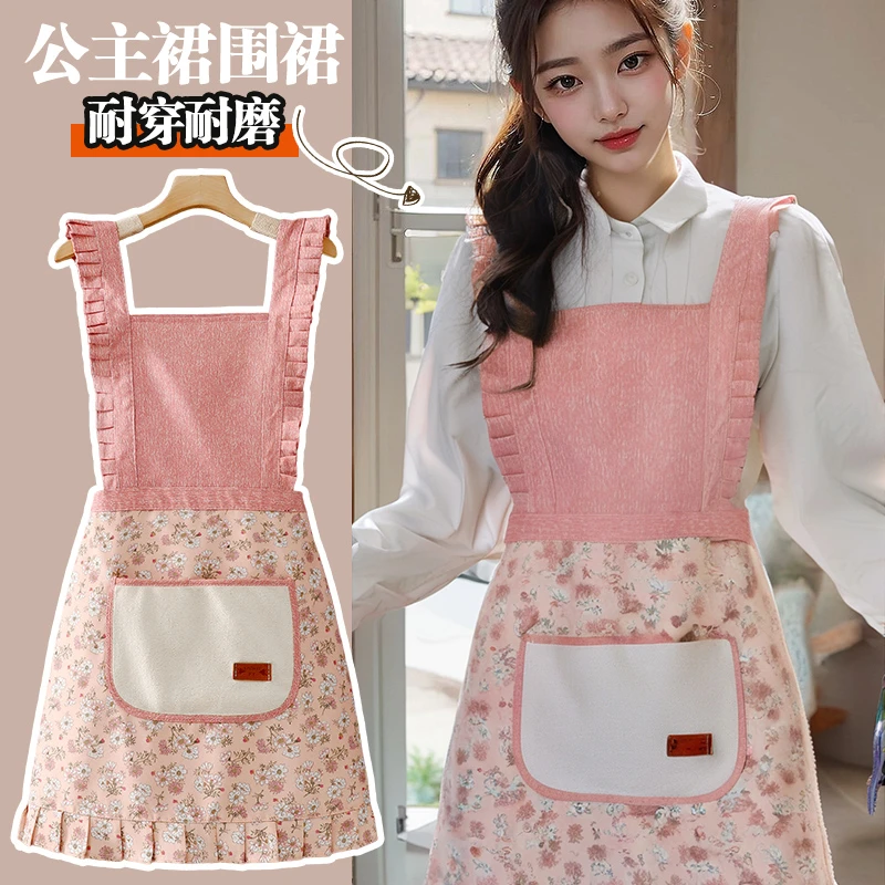 围裙厨房家用2025新款女做饭高级感年轻款上班专小熊女款防水厨房