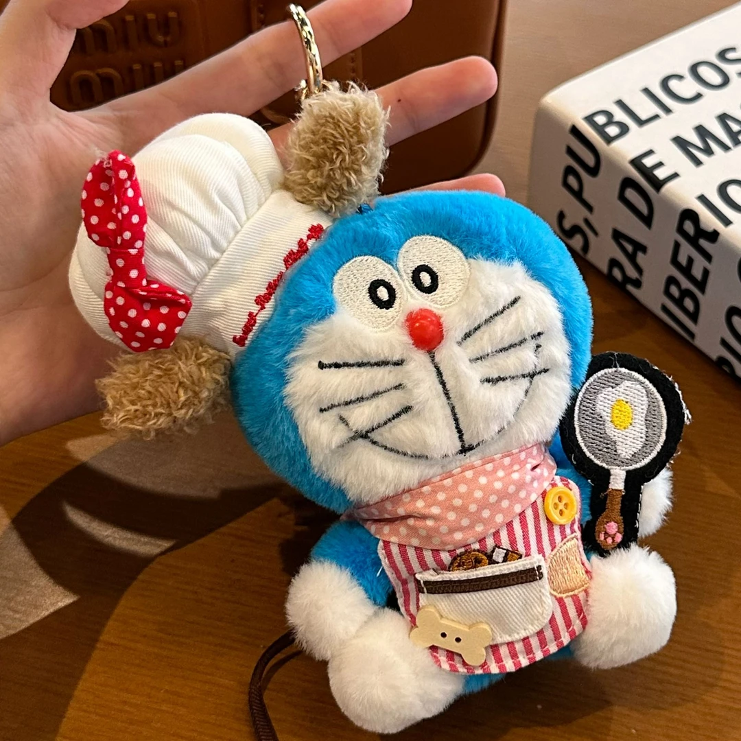 【正版】哆啦a梦毛绒挂件机器猫包钥匙扣公仔包包挂饰生日礼物