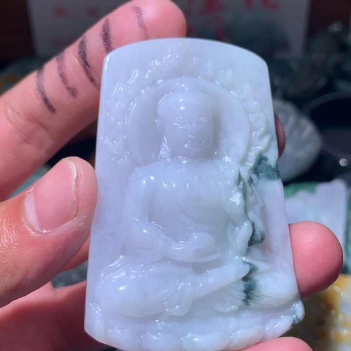翡翠未镶嵌颈饰保真天然a货翡翠