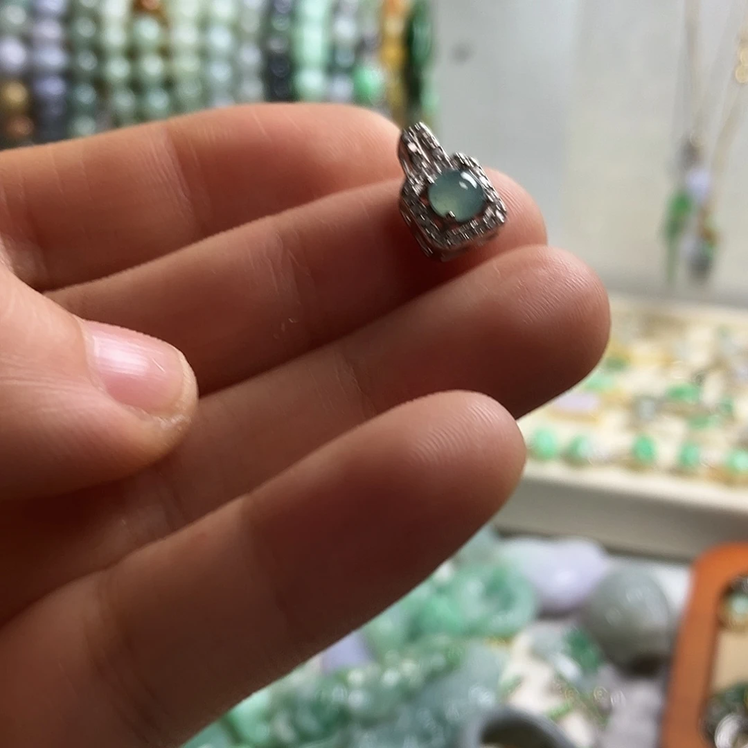 翡翠银S925镶嵌颈饰19