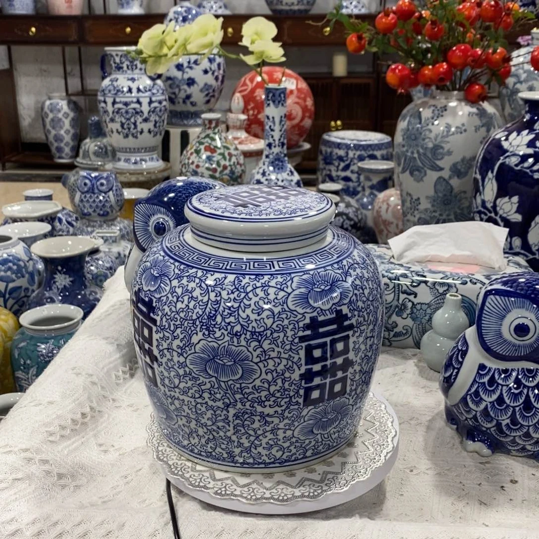 【闪购商品】摆件双喜罐摆件……高度19