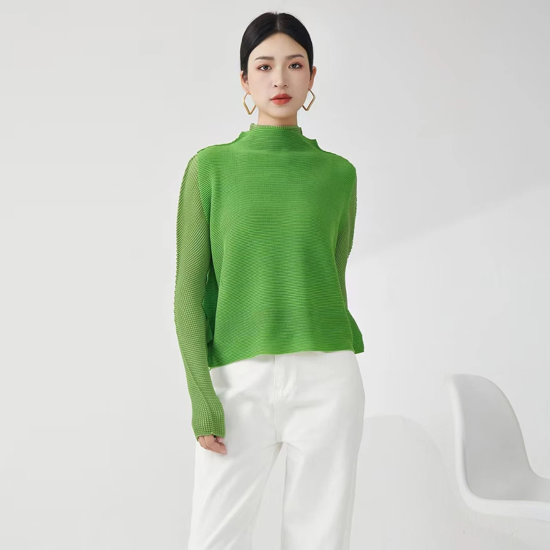 三宅褶皱新款不规则设计感玉米粒刺猬背心清凉透气多巴胺穿搭长袖