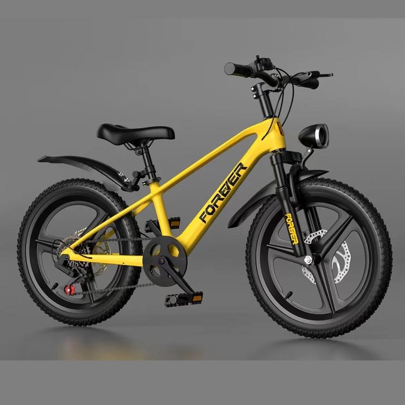 永久中大童山地自行车青少年变速镁合金一体成型车架7-12岁北极星